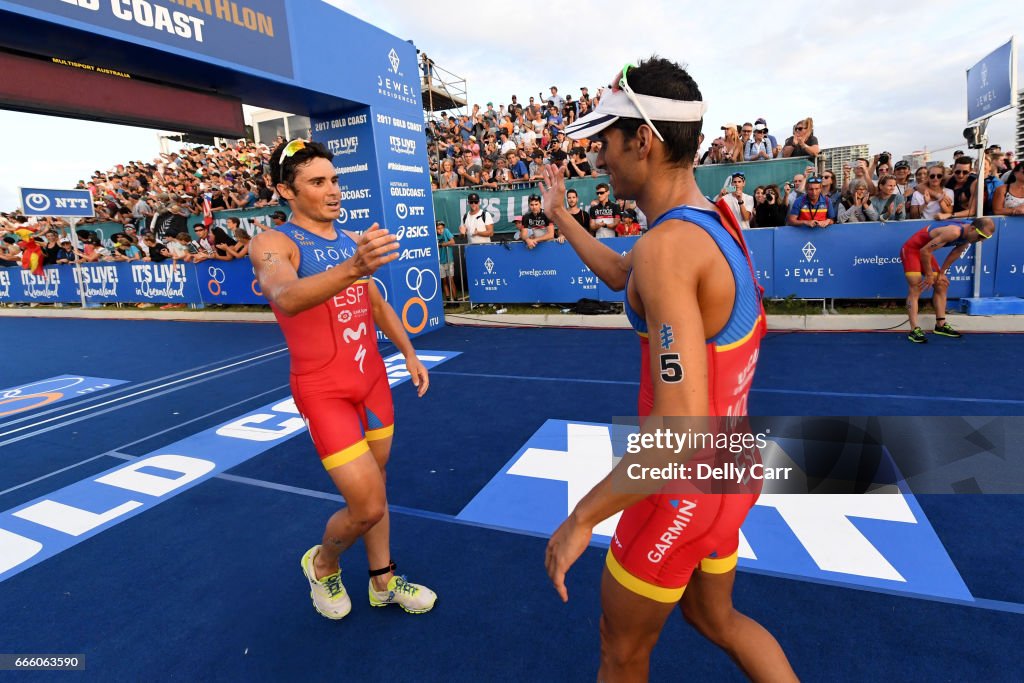 Javier Gomez during the ITU World Championship Series Triathlon on