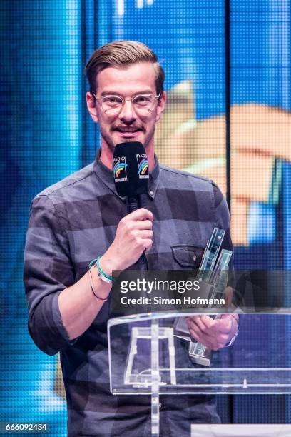 Joko Winterscheidt is awarded during the Radio Regenbogen Award 2017 at Europapark on April 7, 2017 in Rust, Germany.