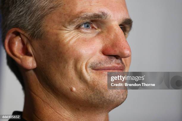 West Tigers coach, Ivan Cleary speaks with the media following the round six NRL match between the North Queensland Cowboys and the Wests Tigers at...