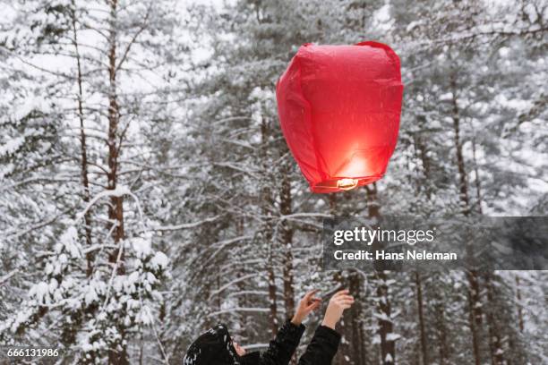 woman with red chinese lantern - woman red lantern stock pictures, royalty-free photos & images