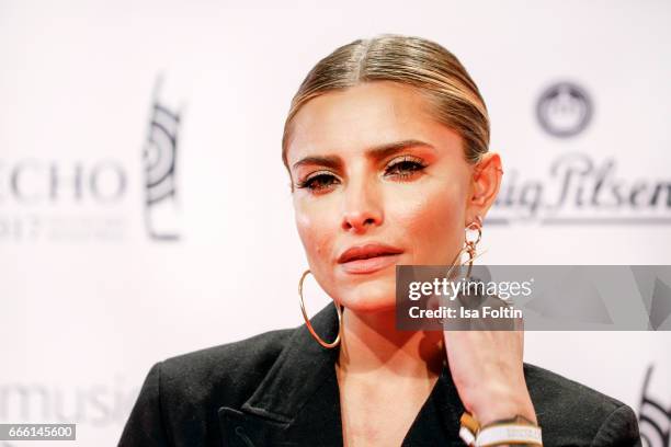 German presenter Sophia Thomalla during the Echo award red carpet on April 6, 2017 in Berlin, Germany.