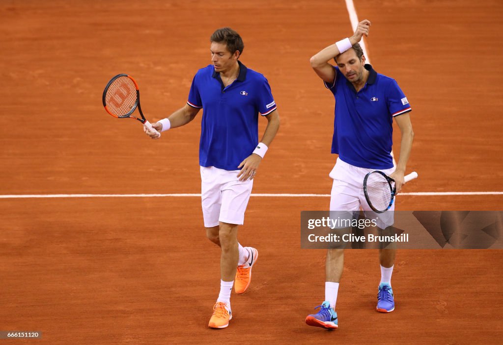 France v Great Britain - Davis Cup World Group Quarter-Final: Day Two