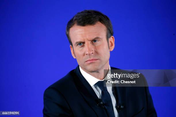 Former French Economy Minister, founder and President of the political movement 'En Marche!' and French presidential election candidate Emmanuel...