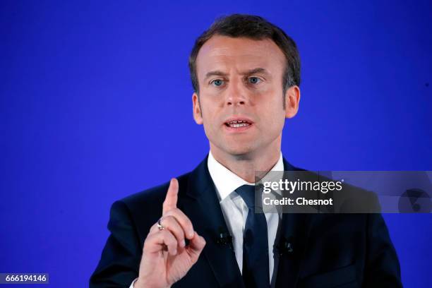 Former French Economy Minister, founder and President of the political movement 'En Marche!' and French presidential election candidate Emmanuel...