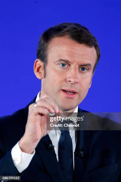 Former French Economy Minister, founder and President of the political movement 'En Marche!' and French presidential election candidate Emmanuel...