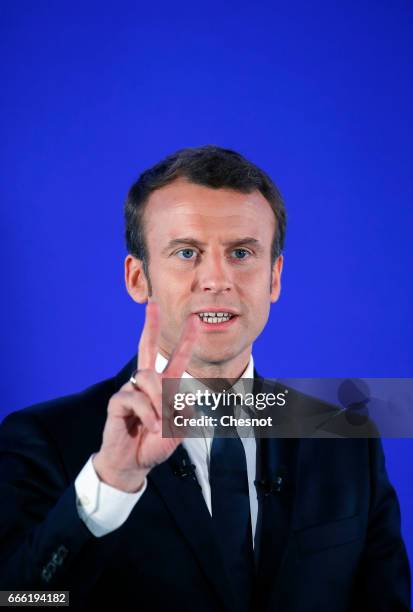 Former French Economy Minister, founder and President of the political movement 'En Marche!' and French presidential election candidate Emmanuel...