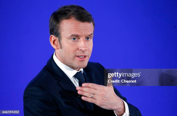 Former French Economy Minister, founder and President of the political movement 'En Marche!' and French presidential election candidate Emmanuel...