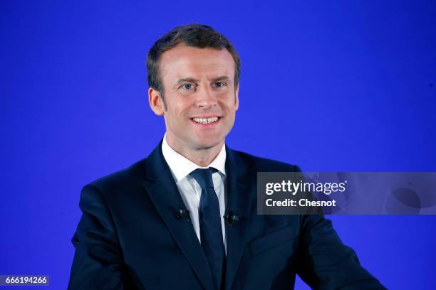 Former French Economy Minister, founder and President of the political movement 'En Marche!' and French presidential election candidate Emmanuel...