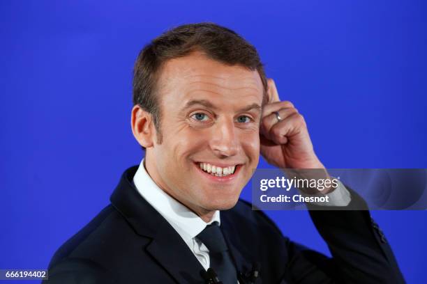 Former French Economy Minister, founder and President of the political movement 'En Marche!' and French presidential election candidate Emmanuel...