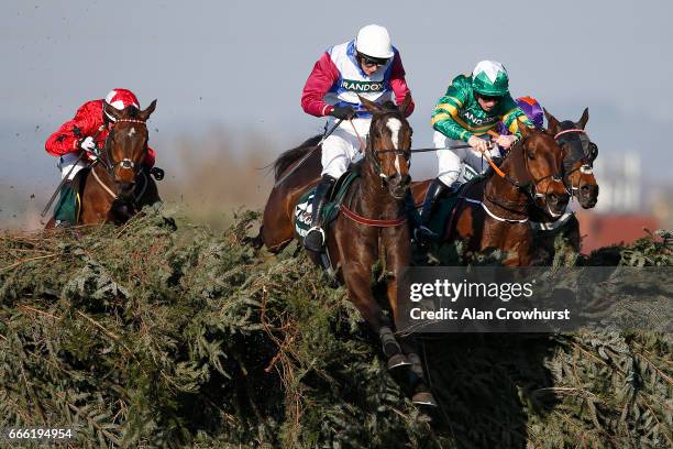 Derek Fox riding One For Arthur clear the last to win The Randox Health Grand National from Cause Of Causes and Jamie Codd at Aintree Racecourse on...