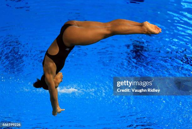 Jennifer Abel of Canada competes in the Women's 3m Prelim during Day One of the 2017 Canada Cup/FINA Diving Grand Prix at Centre Sportif de Gatineau...