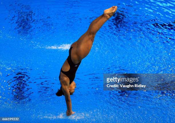 Jennifer Abel of Canada competes in the Women's 3m Prelim during Day One of the 2017 Canada Cup/FINA Diving Grand Prix at Centre Sportif de Gatineau...
