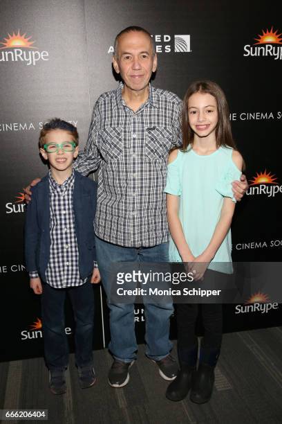 Max Aaron Gottfried, Gilbert Gottfried and Lily Aster Gottfried attend Dr. Jane Goodall, Director Lu Chuan And Producers Roy Conli And Brian Leith...