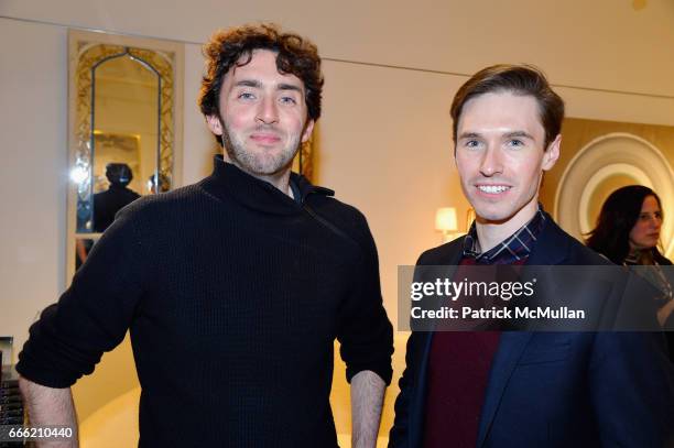 John O'Rourke and Andrew Nodell attend Carlton Varney Book Party at 1stdibs Gallery on April 6, 2017 in New York City.