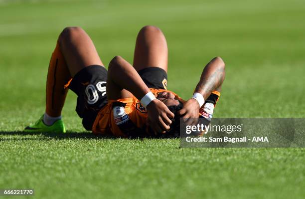 Ivan Cavaleiro of Wolverhampton Wanderers dejected at full time during the Sky Bet Championship match between Bristol City and Wolverhampton...