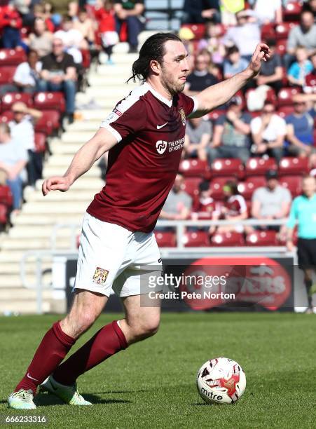 John-Joe O'Toole of Northampton Town in action during the Sky Bet League One match between Northampton Town and Sheffield United at Sixfields on...