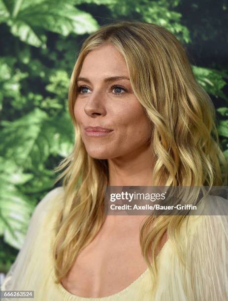 Actress Sienna Miller arrives at the Premiere of Amazon Studios' 'The Lost City of Z' at ArcLight Hollywood on April 5, 2017 in Hollywood, California.