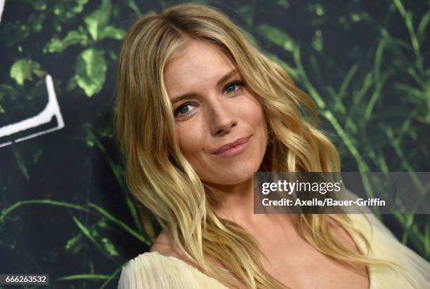 Actress Sienna Miller arrives at the Premiere of Amazon Studios' 'The Lost City of Z' at ArcLight Hollywood on April 5, 2017 in Hollywood, California.