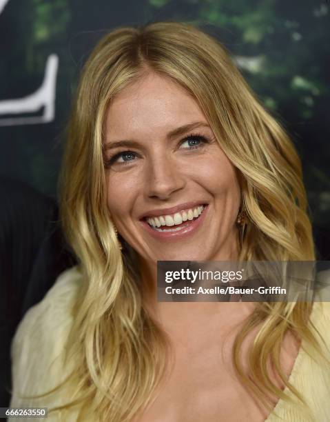 Actress Sienna Miller arrives at the Premiere of Amazon Studios' 'The Lost City of Z' at ArcLight Hollywood on April 5, 2017 in Hollywood, California.