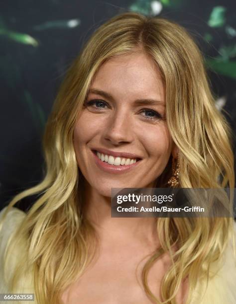 Actress Sienna Miller arrives at the Premiere of Amazon Studios' 'The Lost City of Z' at ArcLight Hollywood on April 5, 2017 in Hollywood, California.