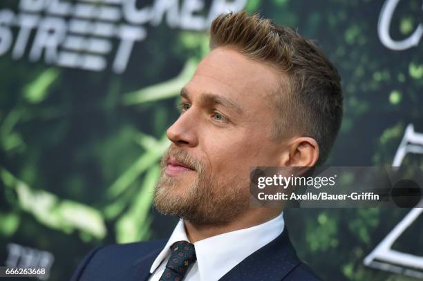 Actor Charlie Hunnam arrives at the Premiere of Amazon Studios' 'The Lost City of Z' at ArcLight Hollywood on April 5, 2017 in Hollywood, California.