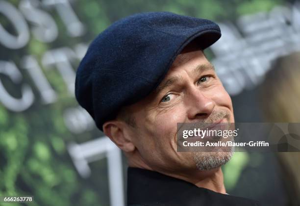 Executive producer Brad Pitt arrives at the Premiere of Amazon Studios' 'The Lost City of Z' at ArcLight Hollywood on April 5, 2017 in Hollywood,...