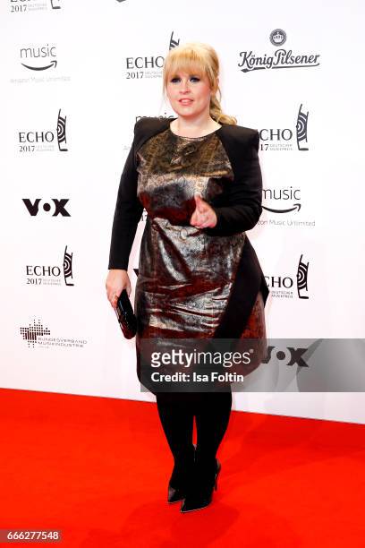 Irish singer Maite Kelly during the Echo award red carpet on April 6, 2017 in Berlin, Germany.