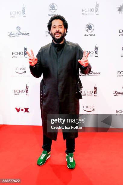 German singer Adel Tawil during the Echo award red carpet on April 6, 2017 in Berlin, Germany.