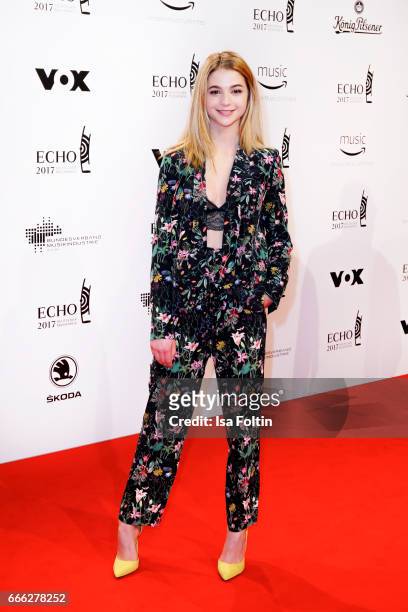 German actress Lisa-Marie Koroll during the Echo award red carpet on April 6, 2017 in Berlin, Germany.