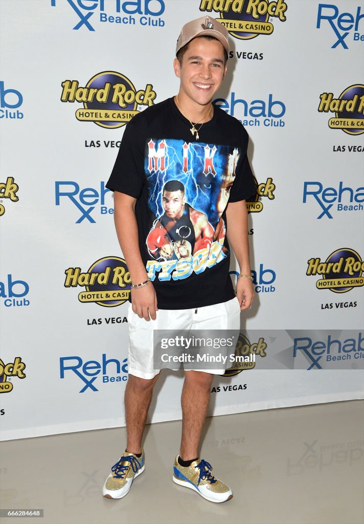Austin Mahone Celebrates 21st Birthday At Hard Rock's Rehab Beach Club