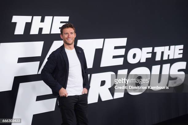 Actor Scott Eastwood attends "The Fate Of The Furious" New York Premiere at Radio City Music Hall on April 8, 2017 in New York City.