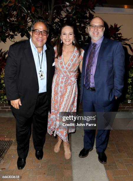 Sarasota film festival president and chairman Mark Famiglio, actress Diane Lane, and Joe Neumaier attend to the closing night ceremony and screening...