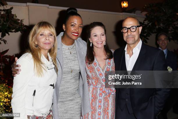 Actors Rosanna Arquette, Aisha Tyler, Diane Lane, and Stanley Tucci attend the closing night ceremony and screening of 'Paris Can Wait' during the...