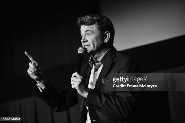 Actor John Michael Higgins speaks onstage at the screening of 'Best in Show' during the 2017 TCM Classic Film Festival on April 8, 2017 in Los...