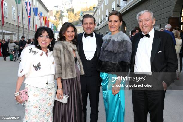 Regine Sixt and her son Konstantin Sixt and his pregnant wife Noni Sixt, daughter-in-law Andrea Sixt, Erich Sixt during the opening of the Easter...