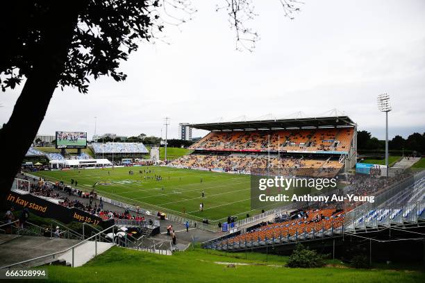 General view is seen prior to the round six NRL match between the New Zealand Warriors and the Parramatta Eels at Mt Smart Stadium on April 9, 2017...