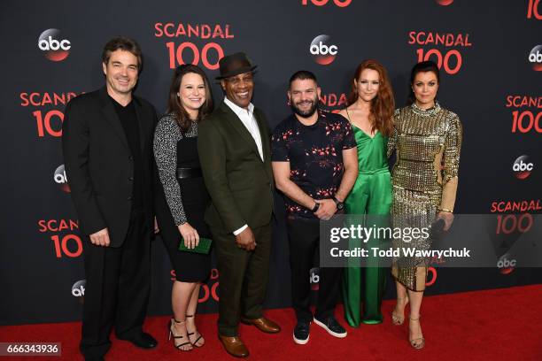 The cast of Scandal attended a 100th episode celebration in West Hollywood, CA. The 100th episode, entitled "The Decision, airs THURSDAY, APRIL 13 ,...