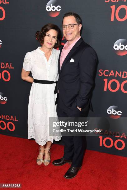 The cast of Scandal attended a 100th episode celebration in West Hollywood, CA. The 100th episode, entitled "The Decision, airs THURSDAY, APRIL 13 ,...