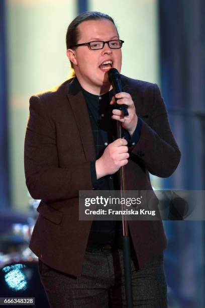 Angelo Kelly during the television show 'Willkommen bei Carmen Nebel' on April 8, 2017 in Magdeburg, Germany.