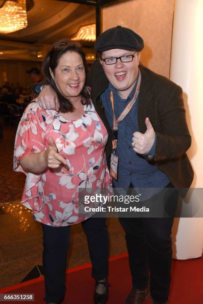 Angelo Kelly and his sister Kathy Kelly during the after show party of the television show 'Willkommen bei Carmen Nebel' on April 8, 2017 in...