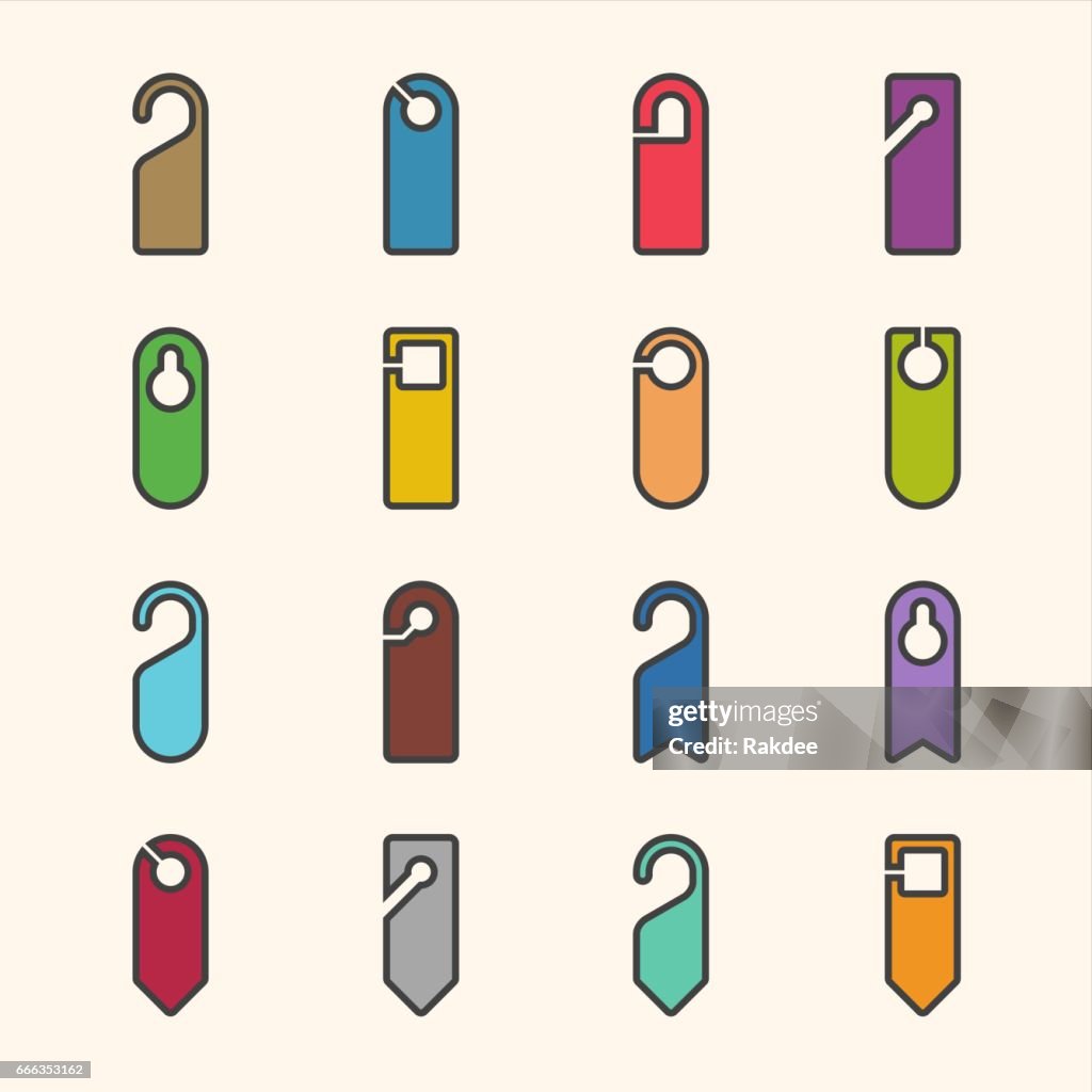 Door Hanger Sign Icon - Outline Series