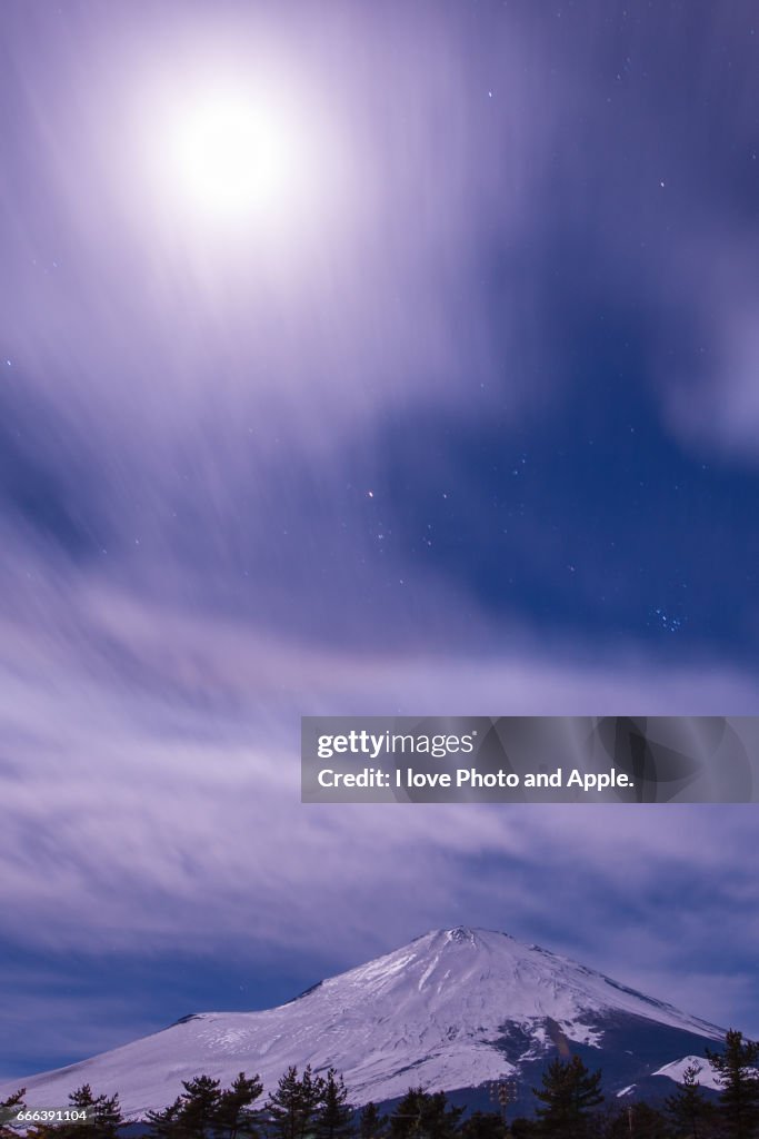 Moonlit night Fuji