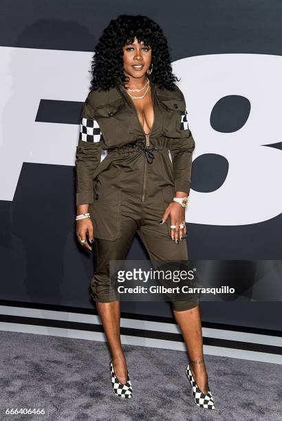 Rapper and member of Fat Joe's rap crew, Terror Squad Remy Ma attends 'The Fate Of The Furious' New York Premiere at Radio City Music Hall on April...