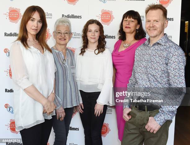 Eva Pope, Jacqueline Wilson, Isabel Clifton, Delyth Thomas and David Collier attend the BFI & Radio Times TV Festival at BFI Southbank on April 9,...