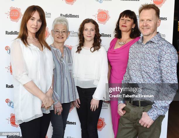 Eva Pope, Jacqueline Wilson, Isabel Clifton, Delyth Thomas and David Collier attend the BFI & Radio Times TV Festival at BFI Southbank on April 9,...
