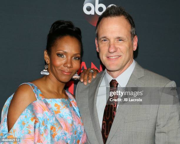 Kira Arne and actor Tom Verica attend ABC's 'Scandal' 100th Episode Celebration on April 8, 2017 in West Hollywood, California.