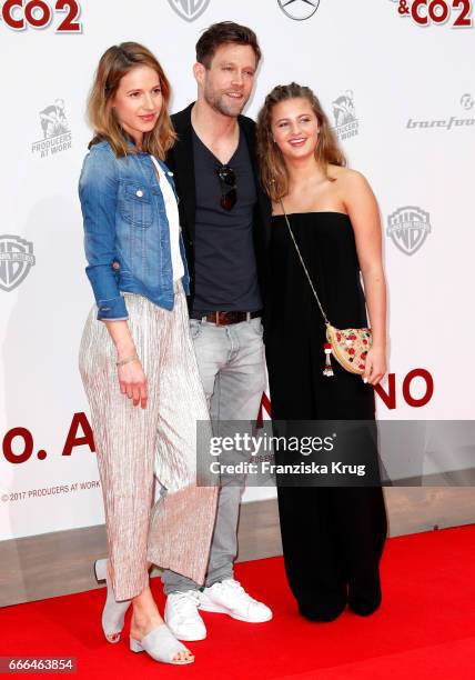 Lisa Bitter, Ken Duken and Emma Schweiger attend the 'Conni & Co 2 - Das Geheimnis des T-Rex' premiere on April 9, 2017 in Berlin, Germany.