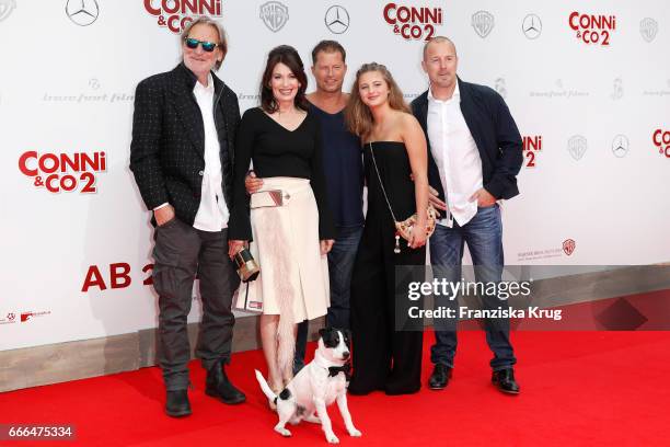 Matthias Habich, Iris Berben, Til Schweiger, Emma Schweiger and Heino Ferch attend the 'Conni & Co 2 - Das Geheimnis des T-Rex' premiere on April 9,...