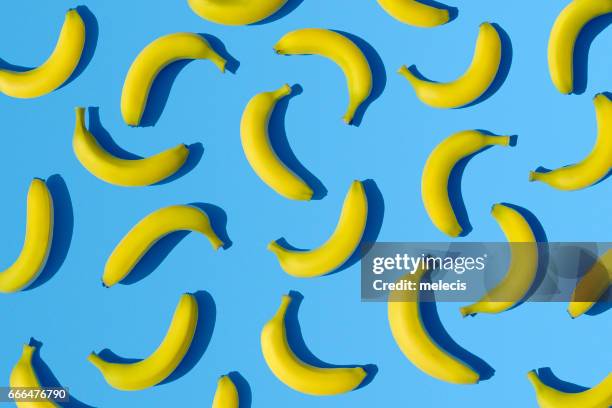 Bananas on blue background