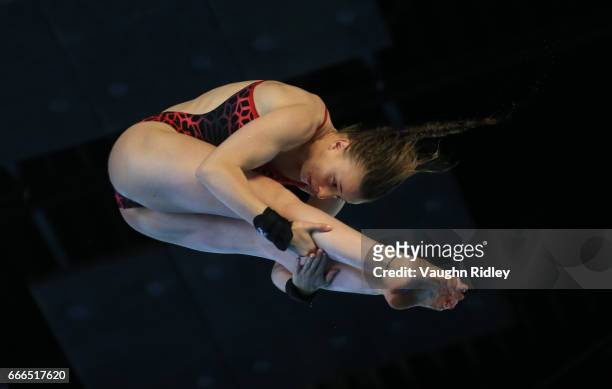 Laura Marino of France competes in the Women's 10m Prelim during Day Two of the 2017 Canada Cup/FINA Diving Grand Prix at Centre Sportif de Gatineau...